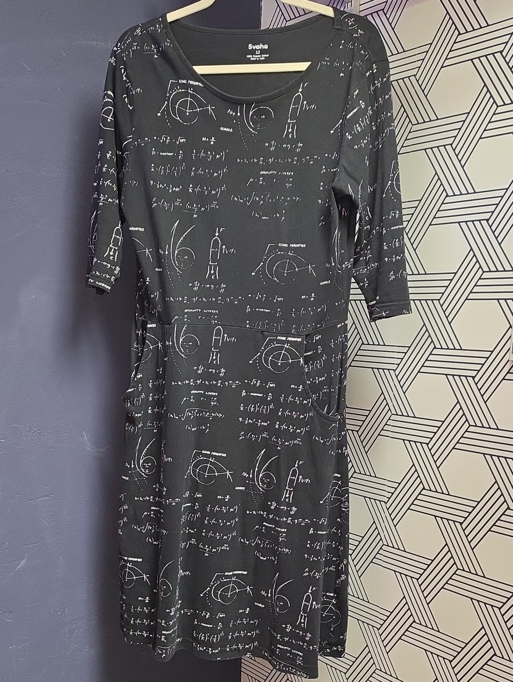 Svaha Rocket Science Print Scoop-Neck Women’s Dress